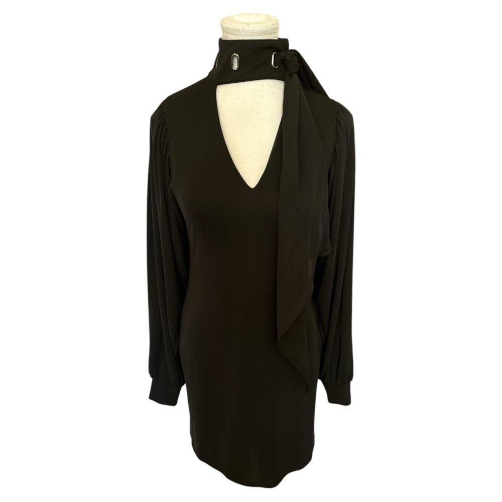 White House Black Market High-Neck Drama Sleeve Dress Size XS